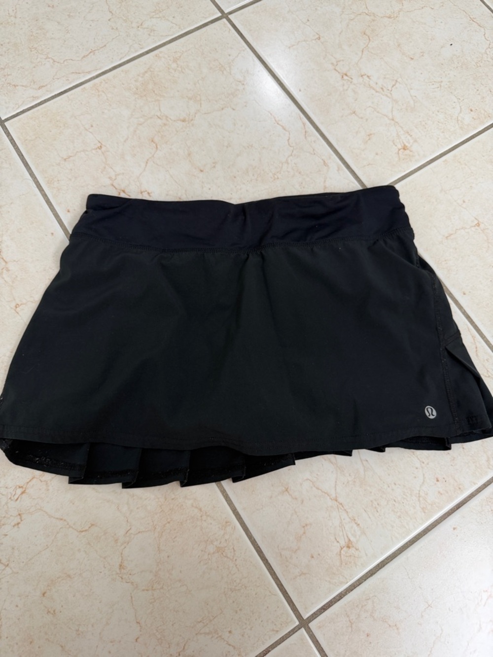 Lululemon Black Athletic Skirt with Built In Shorts 6